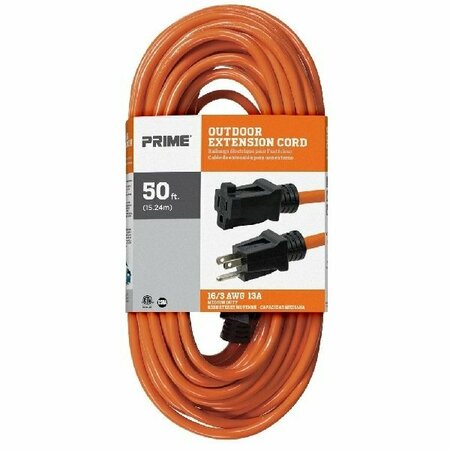 PRIME 50 16/3 SJTW ORANGE OUTDOOR EXT CORD EC 501630